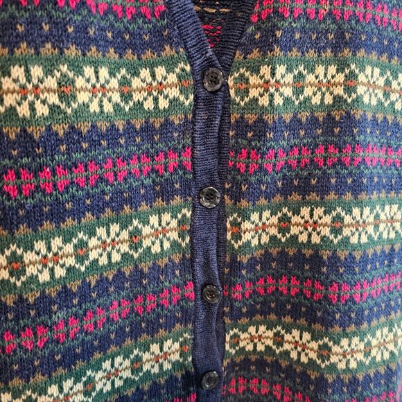 Vintage Sweater Vest Womens Sz XL Blue Twee Preppy Granny Knit Academia Retro - Picture 3 of 7